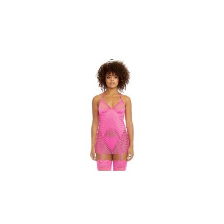 MINIVESTIDO DREAMGIRL 12262 HOT PINK UNITALLA